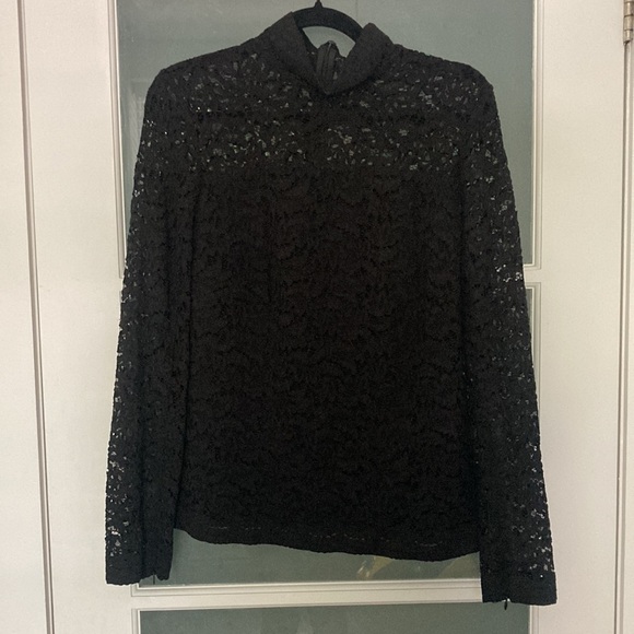 JUDITH & CHARLES black lace top size 8 - Picture 3 of 13